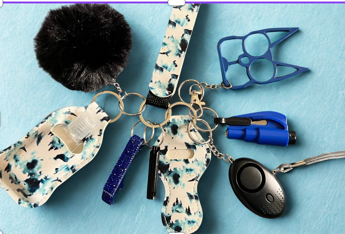 Personal Defense Keychain Custom Blue